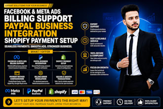 do facebook ads billing support,paypal business integration,shopify payment set