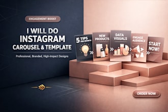 do instagram carousel and template, carousel design, ads design, carousel post
