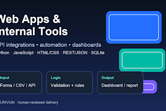 build a web app, internal tool, or API automation