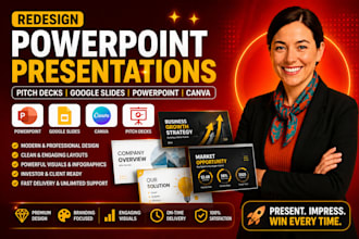 redesign powerpoint presentation pitch deck slides google slide powerpoint canva