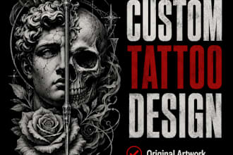 create a custom tattoo design or tattoo flash artwork