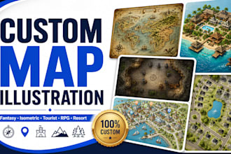create fantasy, isometric, tourist, resort, rpg battle, event and custom map