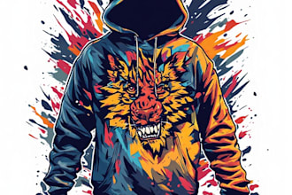 create streetwear design or t shirt design for clothing