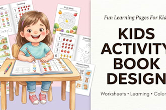 create fun kids activity book worksheets and learning pages