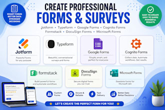 create jotform and google form or online survey form