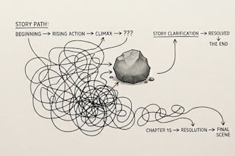 review your story and help brainstorm through writers block