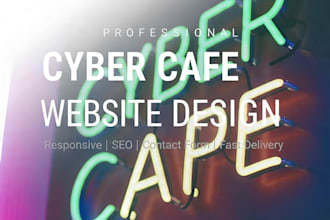 make professional cyber cafe website in 24 hours