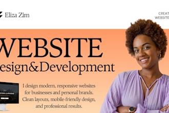 design modern, responsive websites for businesses and personal brands