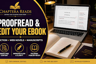 proofread and edit your fiction, ebook, or web novel