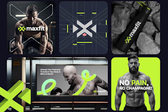 do modern eye catching fitness gym sports wellness monogram logo for your brand