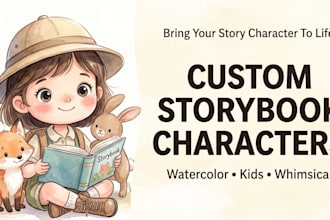 design adorable watercolor characters for your childrens storybook