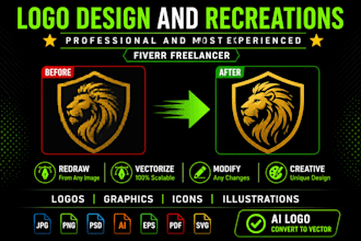 recreate, redesign, edit, and modify your logo