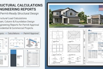prepare structural calculations and engineering reports for USA building