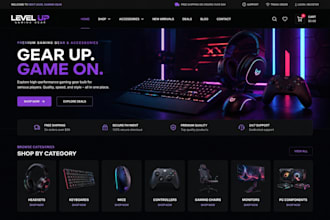 build gaming store for gaming accessories, game accessories, and gaming gear web