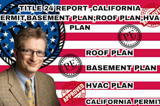 title 24 report ,california permit,basement plan,roof plan,hvac plan