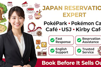 secure pokepark kanto, pokemon cafe, usj and kirby cafe reservations