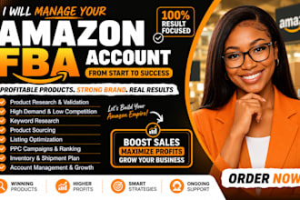 be your amazon fba VA, amazon store manager, PPC expert