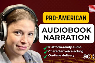 be your female audiobook narrator, duet voice acting for fantasy novel to acx