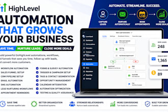 setup gohighlevel automation, setup workflow, ai automation and sales funnel