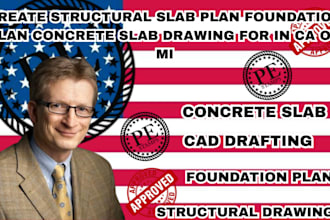 create structural slab plan foundation plan concrete slab drawing for ca oh mi