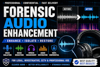 do forensic audio enhancement noise removal speech isolate and audio restoration