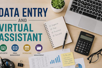 do data entry, virtual assistant and admin support tasks