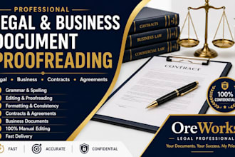 proofread, edit and format legal and business documents