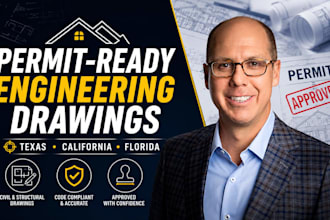 create civil structural engineering drawings for texas california florida permit