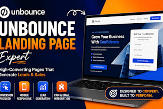 unbounce premium landing page design, sales funnel, landing page design