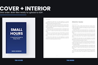 format your book interior and design a KDP ready cover