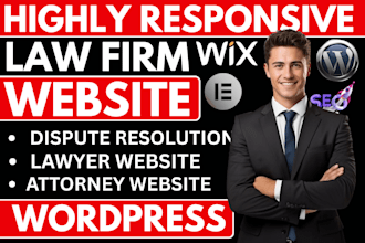 design a professional law firm, lawyer, attorney, dispute resolution website