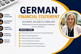 l prepare german annual financial statements,  balance sheet and pl report