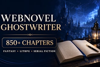 ghostwrite your fantasy webnovel and serial fiction chapters
