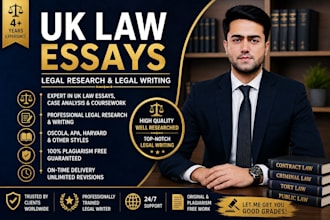 do UK legal research, write legal essays, and articles