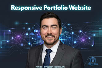 create a professional portfolio website
