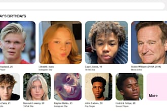create or boost famous birthday profile for you or your family