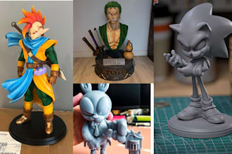 3d print and paint anime figure miniature diorama figurine stl resin 3d printing