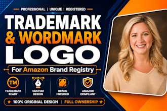 design logo for amazon trade mark and wordmark fast
