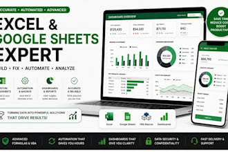 build and fix advanced excel spreadsheets CRM google sheets automation dashboard