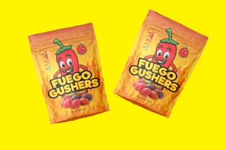do product packaging label design with branding