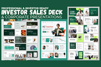 design b2b investor sales deck corporate presentation slides in powerpoint canva