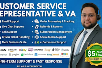 be your customer support, email support and call center agent