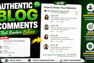 write authentic blog, website, and article comments that engage readers