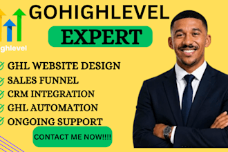 create gohighlevel website, ghl sales funnel builder, ghl automation, ghl expert