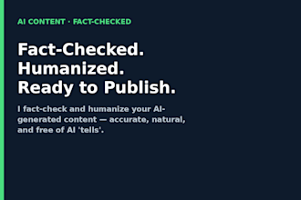fact check and humanize your ai generated content