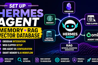 set up hermes agent memory rag vector database obsidian web clipper omi agent os
