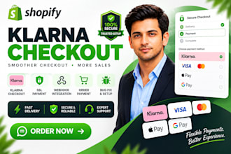 do shopify klarna checkout, SSL payment, webhook, order payment, bug fix setup