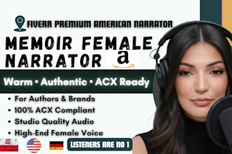 narrate your memoir and autobiography with premium female voice over for acx
