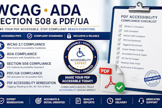 make your PDF wcag, ada, section 508 and pdfua compliant accessible