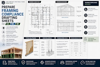 draft construction notes, wall types, joist layout, load path framing for ca wa